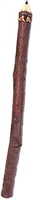 A twig pencil designed with a textured brown bark-like body, a graphite pointed tip.